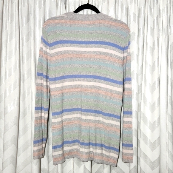 Halogen X Atlantic Pacific Shimmer Striped Sweater - Picture 4 of 6